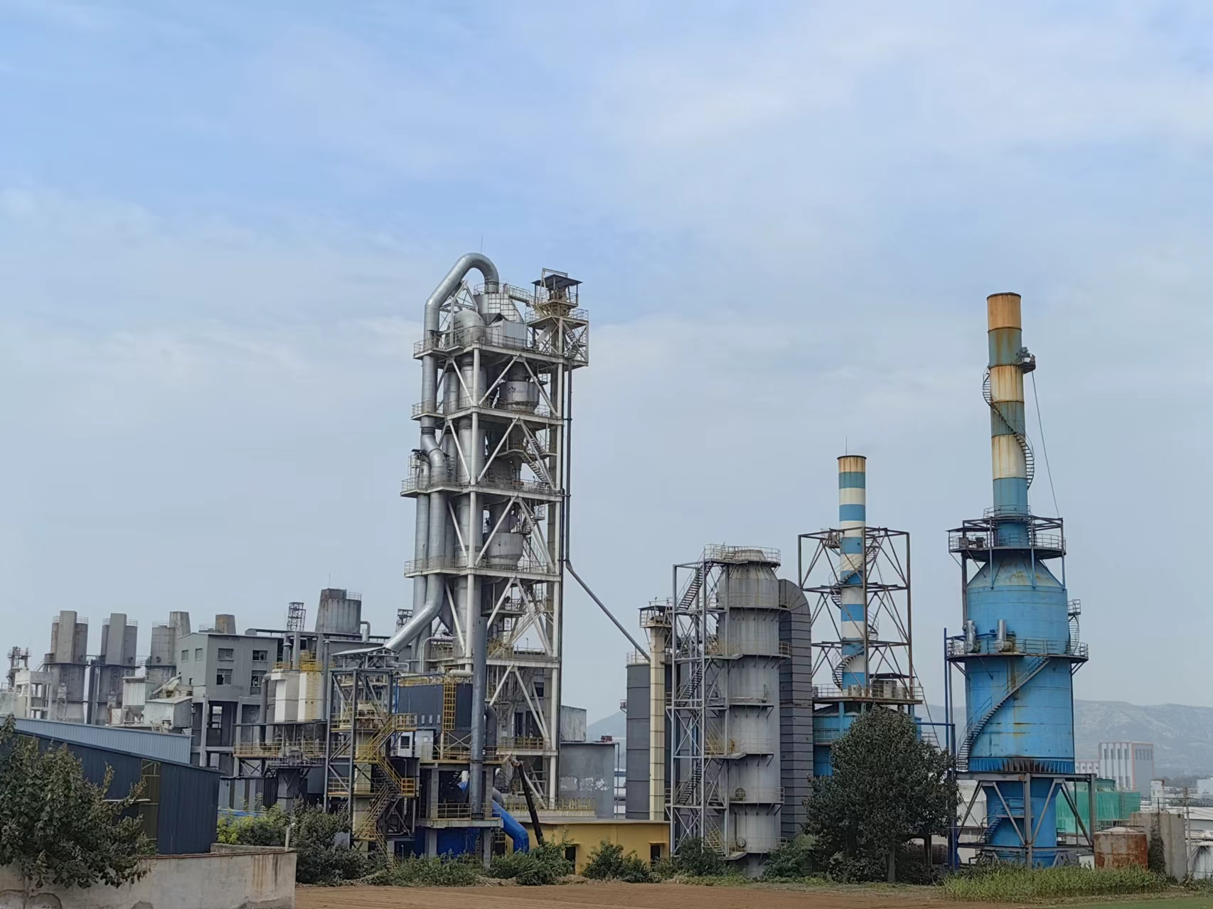 山东宇信400t/d悬浮煅烧石灰生产线